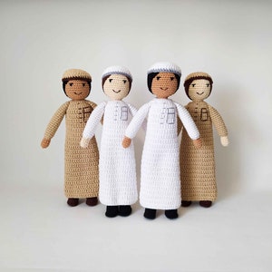 Boy Doll with Thobe and Kufi | Handmade Muslim Doll