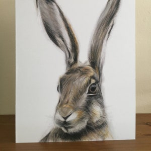 Tarjeta de felicitación Hare Portrait A5