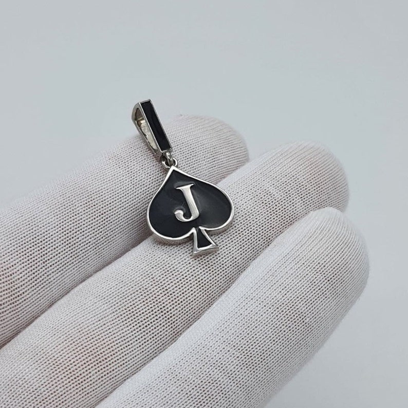 Black Jack of Spades Amulet Jack of Spades Pendant Etsy