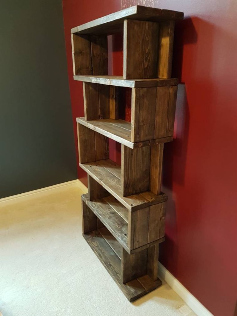 Handmade Bespoke Reclaimed Scaffold Board Bookcase / Bookshelf Etsy UK