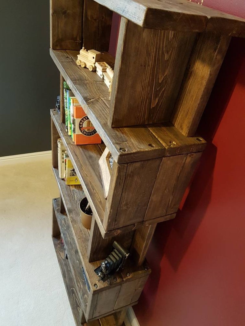 Handmade Bespoke Reclaimed Scaffold Board Bookcase / Bookshelf Etsy