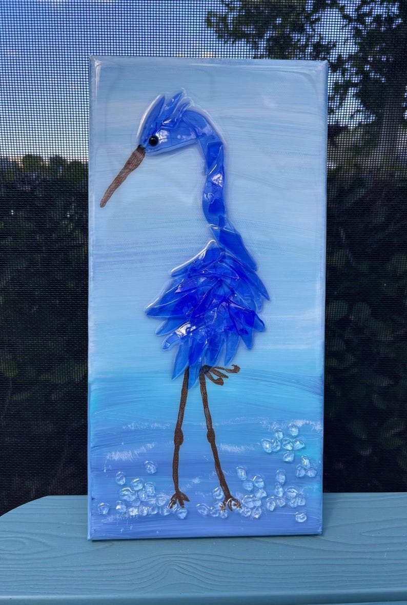 O2 Bird Tropical Bird Glass Art Canvases, Coastal Flamingo & Tropical Birds ...