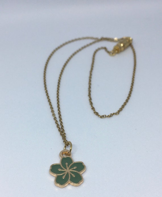 Enamel Flower Pendant 