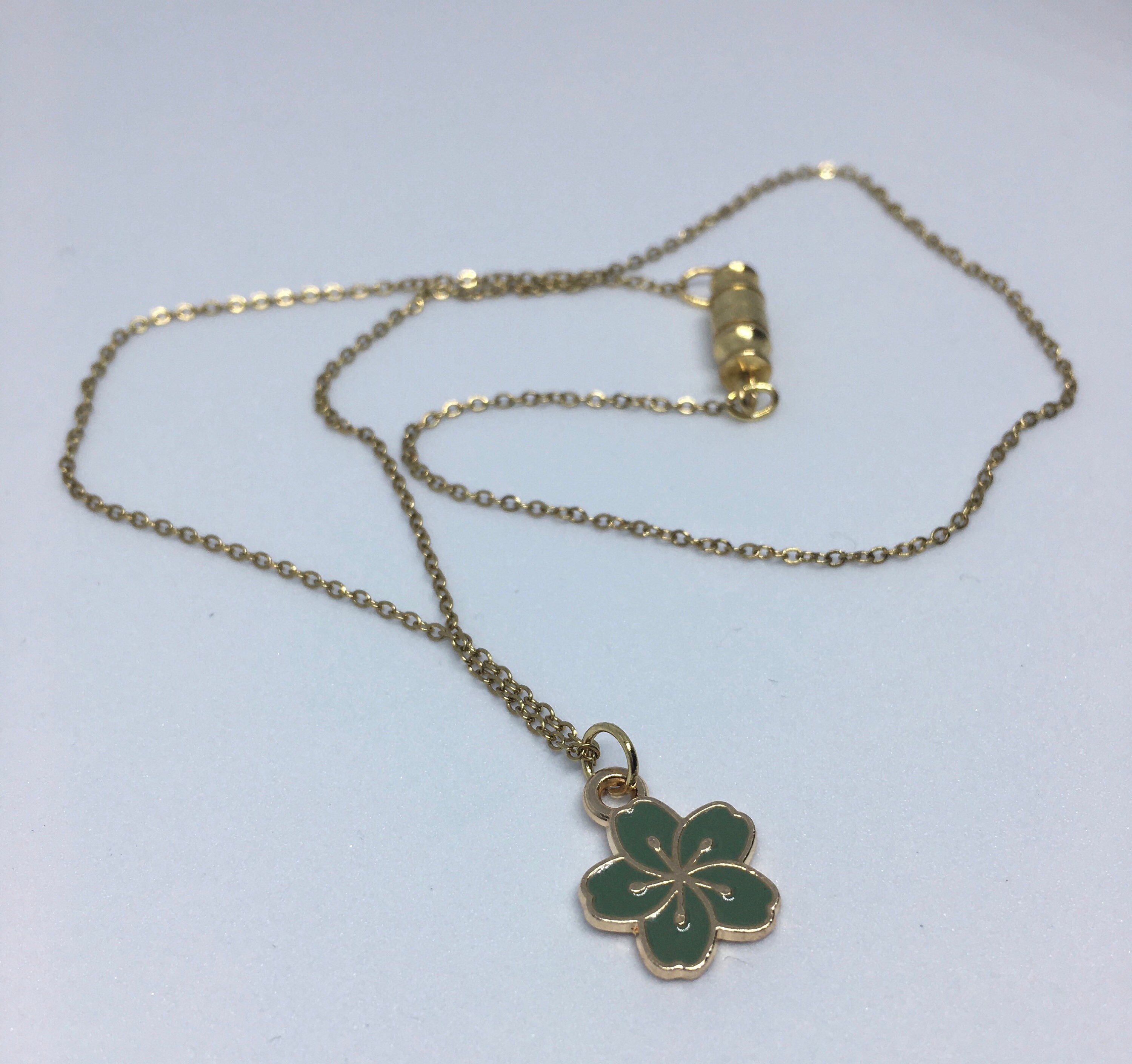 Enamel Flower Pendant 