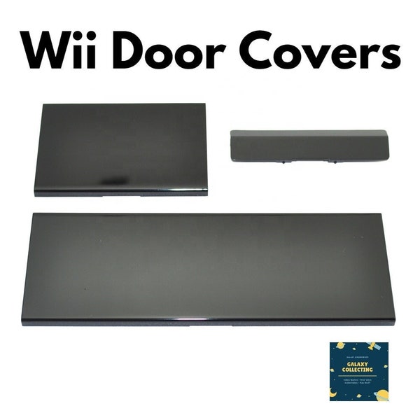 Nintendo Wii Console Doors Black Replacement Covers