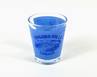 NIAGARA FALLS CANADA Souvenir Shot Glass Decorated With A - UK