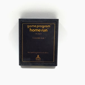 ATARI 2600 HOME RUN Rare Large All Yellow Label Version Video Game Cartridge