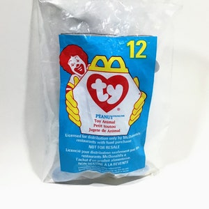 Peanut the Elephant TY Beanie Babies McDonald&#39;s Happy Meal Toy #11 Plush Plushie