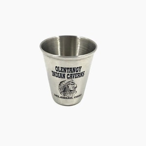 Olentangy Indian Caverns Delaware Ohio Metal Shot Glass