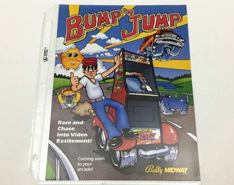 Bump N Jump Arcade Video Game FLYER Vintage Arcade Sales Flyer