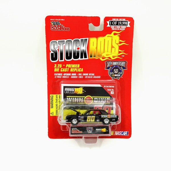 Stock Rods Winn Dixie 1964 Ford Mustang Mark Martin NASCAR Racing Champions Die Cast Car