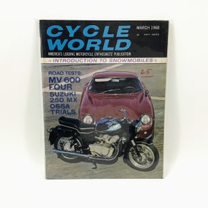 1968 CYCLE WORLD Magazine March 1968 - MV Agusta 600 Cover - Vintage Motorcycles