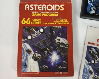 Atari 2600 Astreoids Video Game and Box