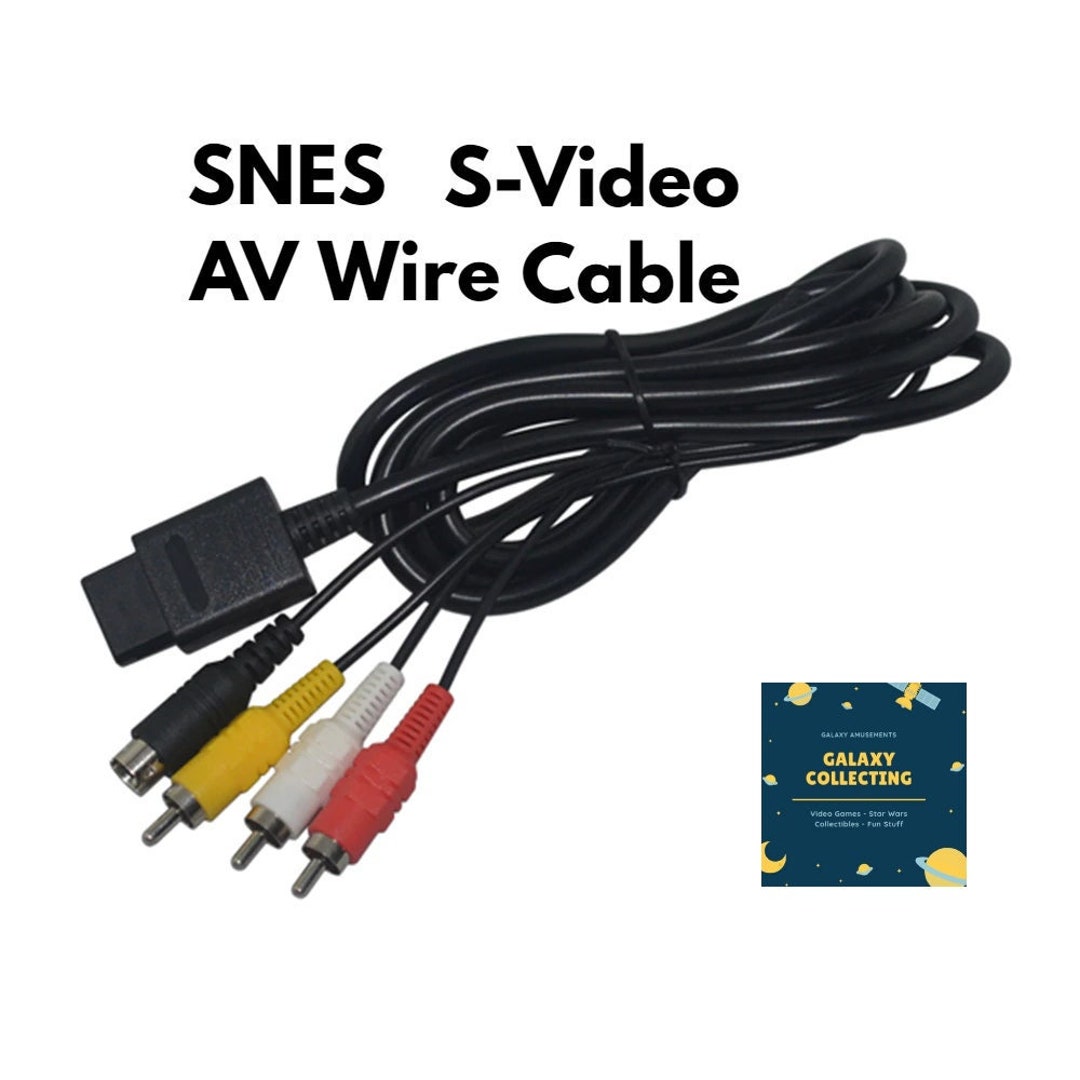 SNES SUPER Nintendo Svideo AV Cable Etsy