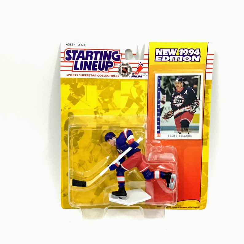 TEEMU SELANNE Action Figure Winnipeg Jets Kenner Starting Etsy