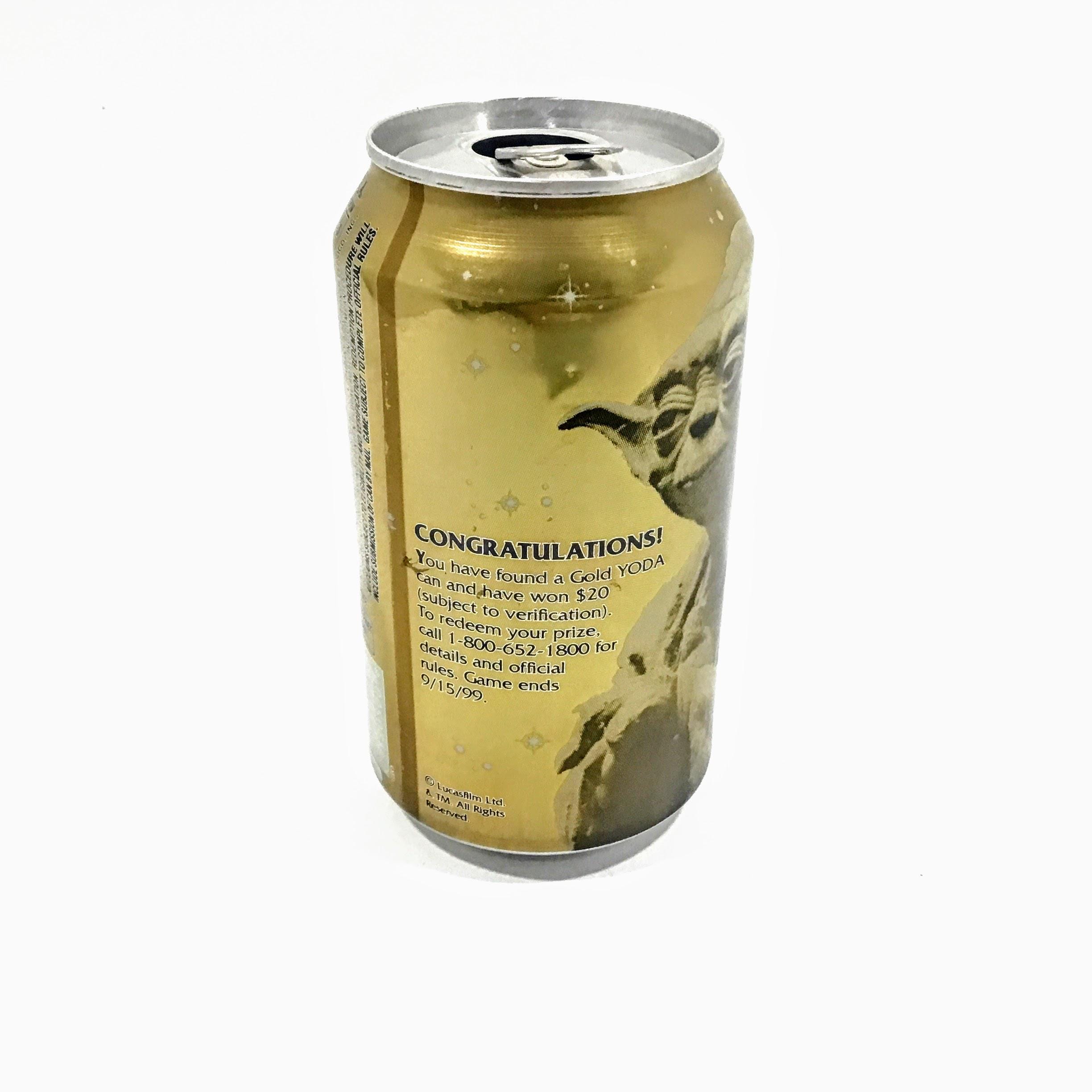 Limited Edition Yoda Gold Star Wars Diet Pepsi Can Collectors