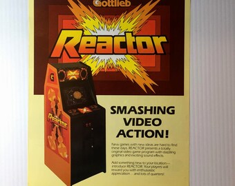Reactor Video Game Arcade Flyer