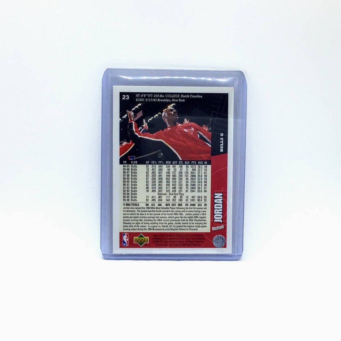 97 upper deck michael jordan