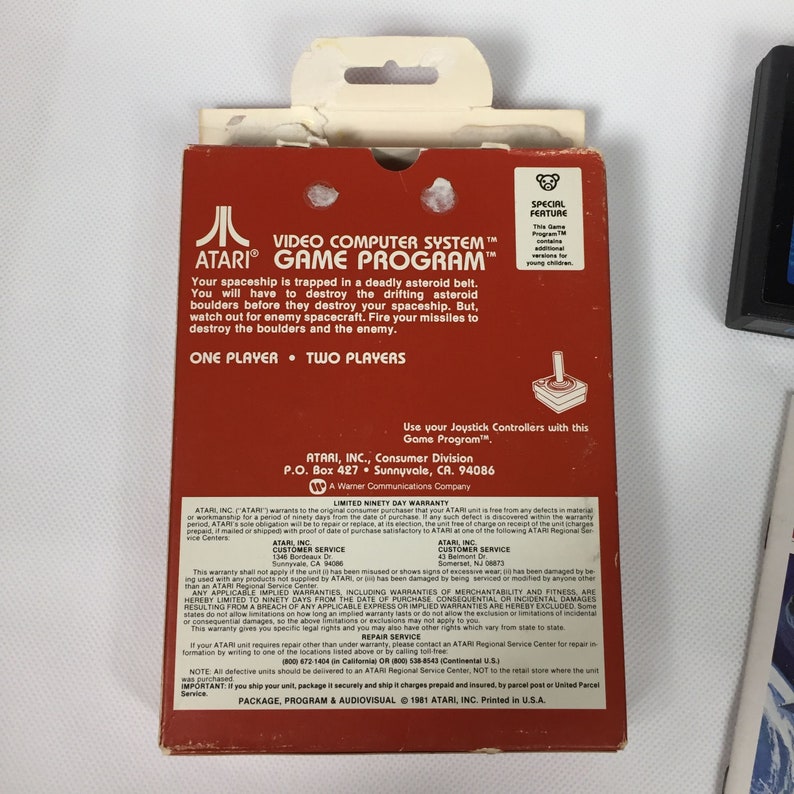 Atari 2600 Astreoids Video Game and Box | Etsy