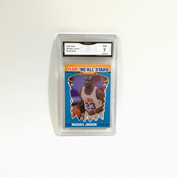 1990 Fleer Michael Jordan #5 All Stars Bulls Jordan Card GMA NM