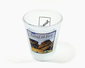 Vaso de chupito vintage coleccionable del Parque Estatal de Nevada, Valle del Fuego
