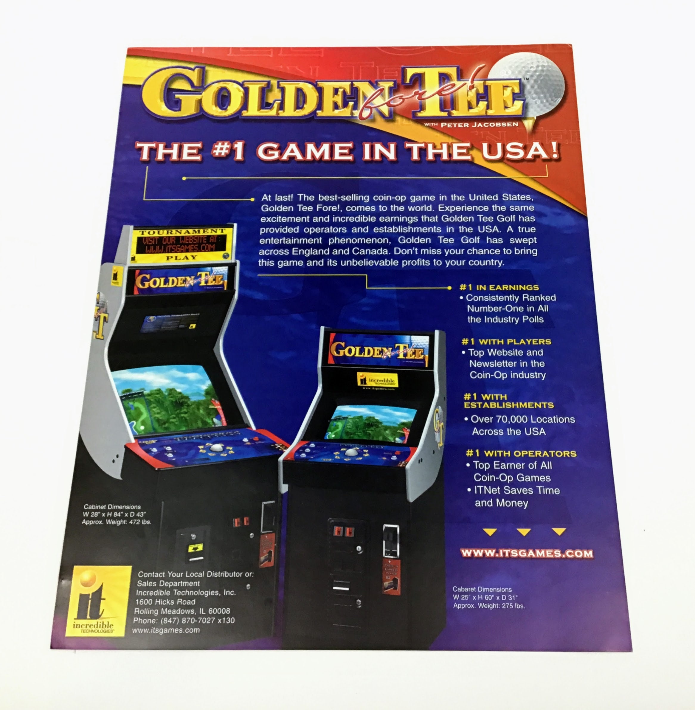 ITNet Arcade Game Manual Original 