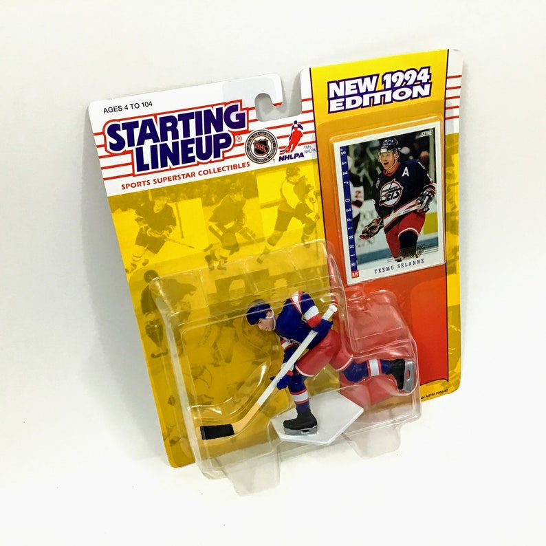 TEEMU SELANNE Action Figure Winnipeg Jets Kenner Starting Etsy