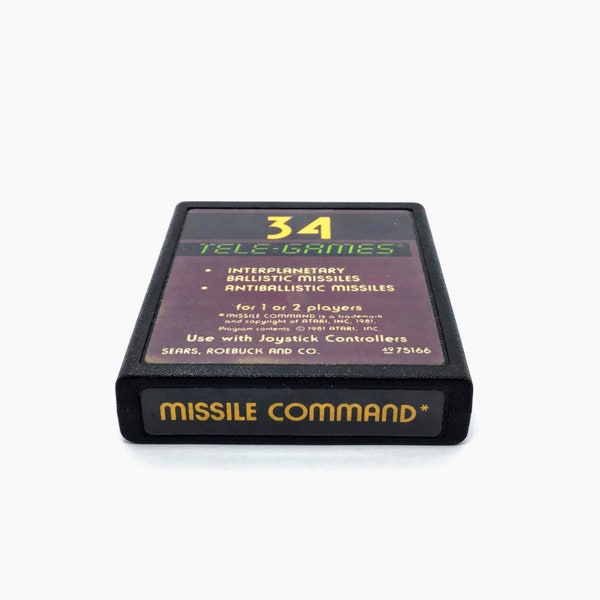 Missile Command Atari 2600 Sears Tele-Games Cartridge Game