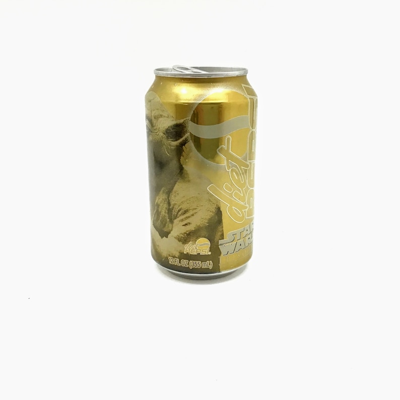 Diet Pepsi Gold YODA STAR WARS Can Etsy