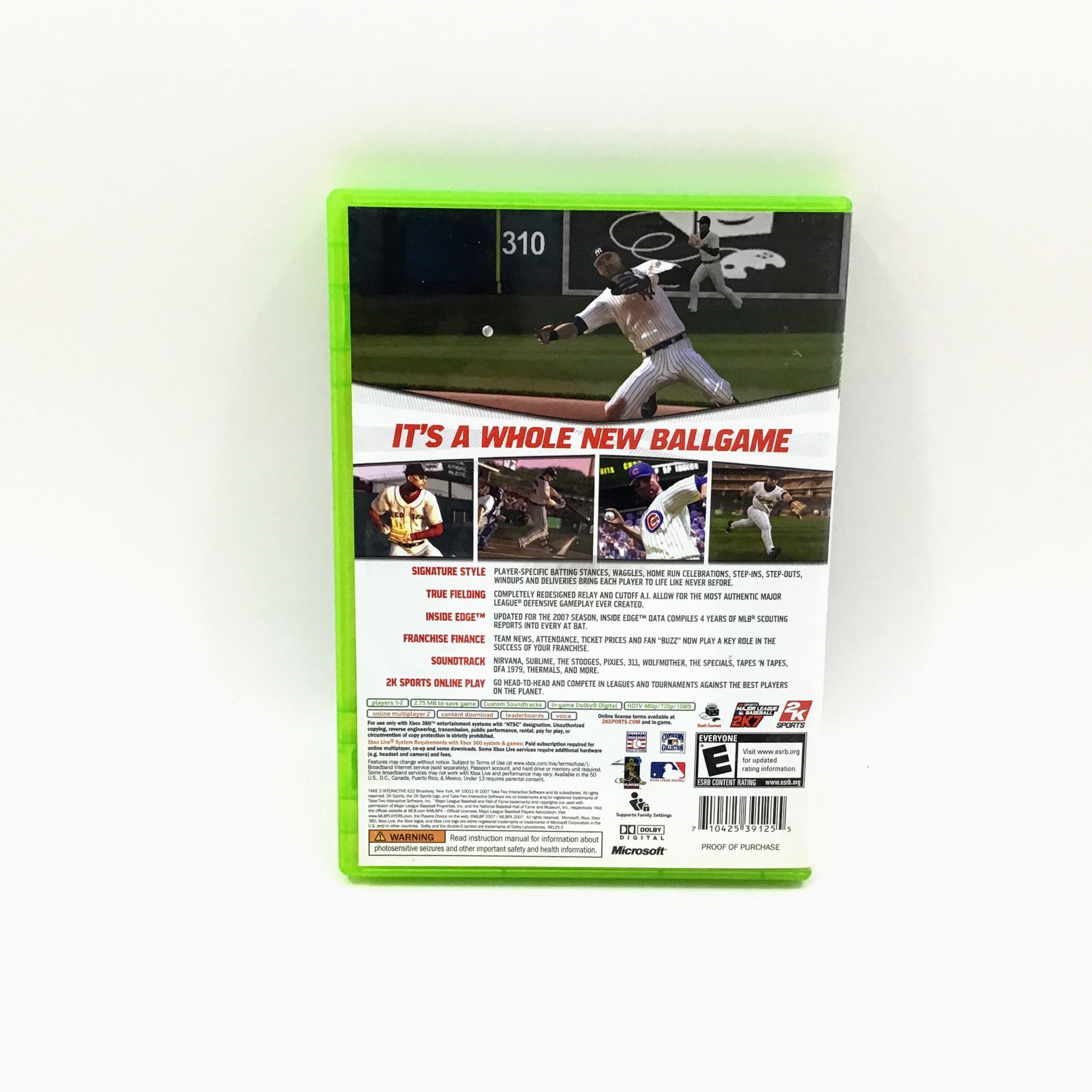 2K Major League Baseball 2K7 XBOX 360 Video Game