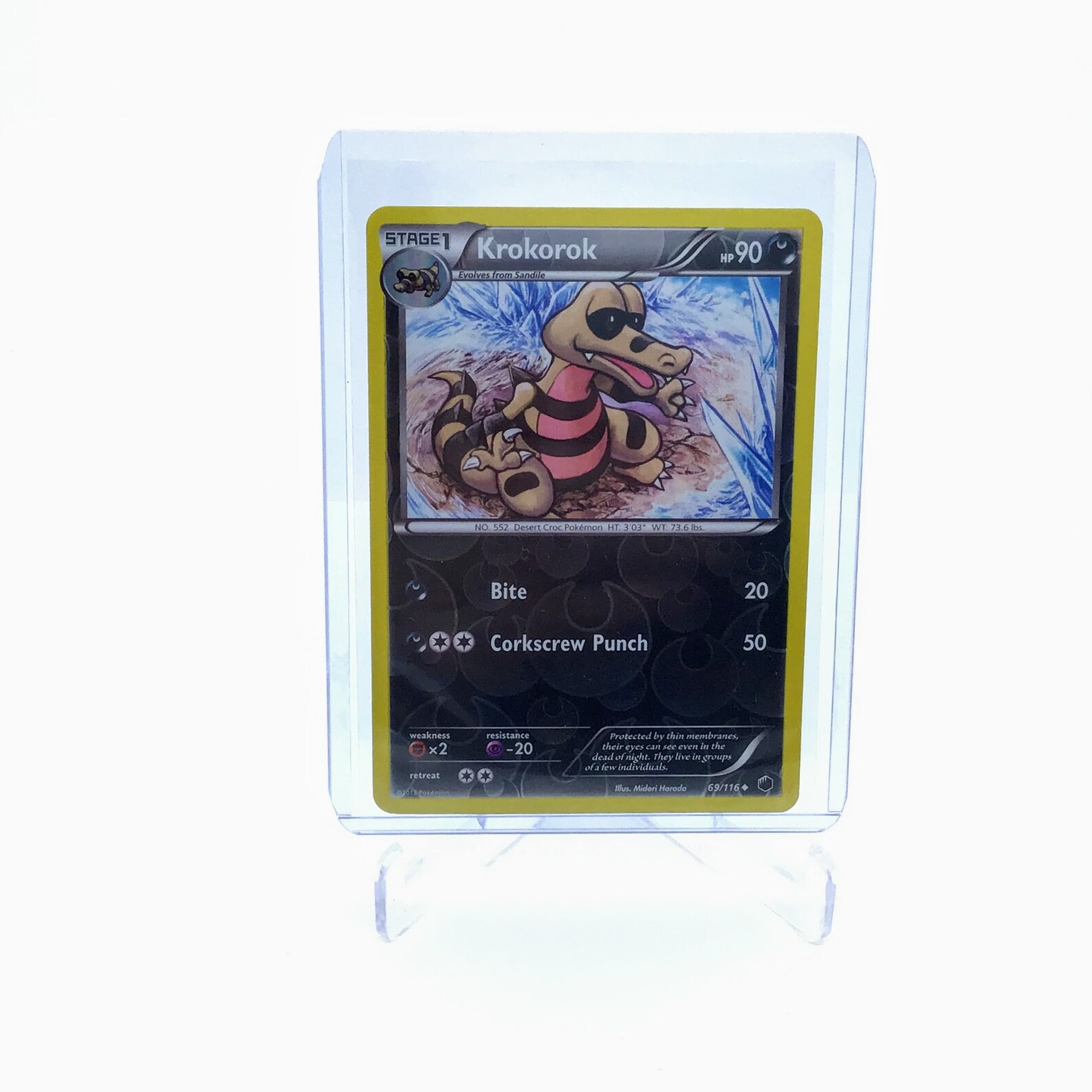 KROKOROK Pokémon Card 69/116 Reverse Holo Rare Etsy