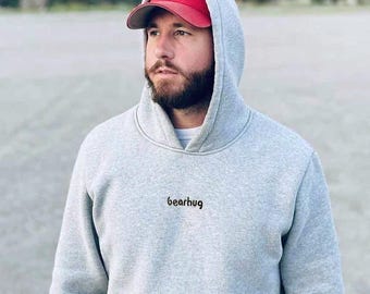 3 lb gewogen hoodie | Als een berenknuffel die je kunt dragen | Hemelgrijs