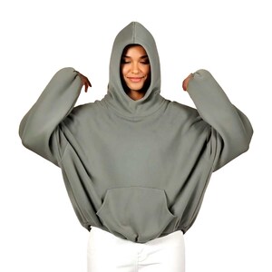 Weighted Hoodie | Heavyweight Oversized Cotton Hoodie | Muted Moss