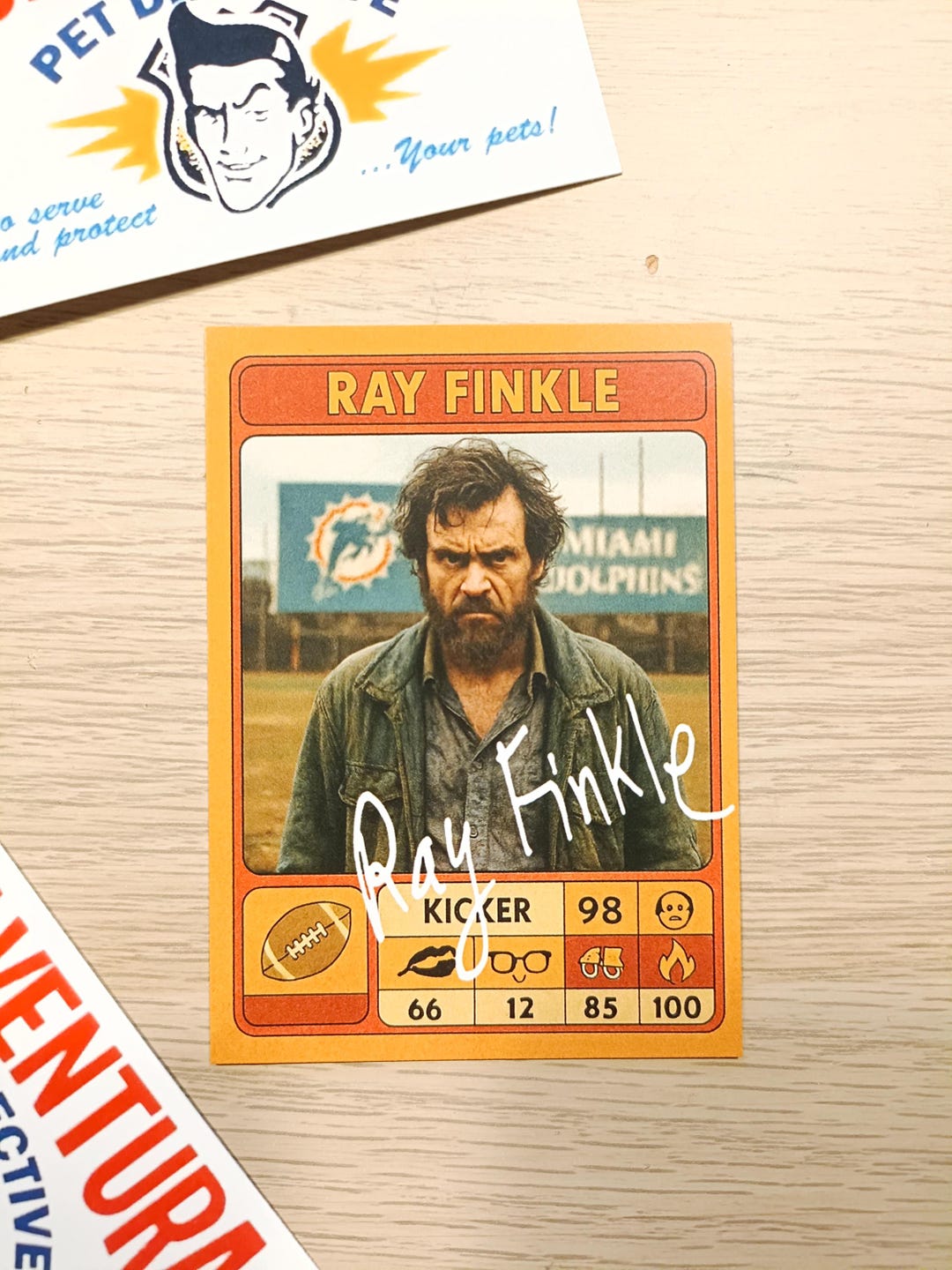Ray Finkle Player Trading Card Miami Dolphins Ace Ventura - Etsy