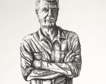 Anthony Bourdain, Chef célèbre, Sans réservation, Amateur de voyages, Anthony Bourdain Art