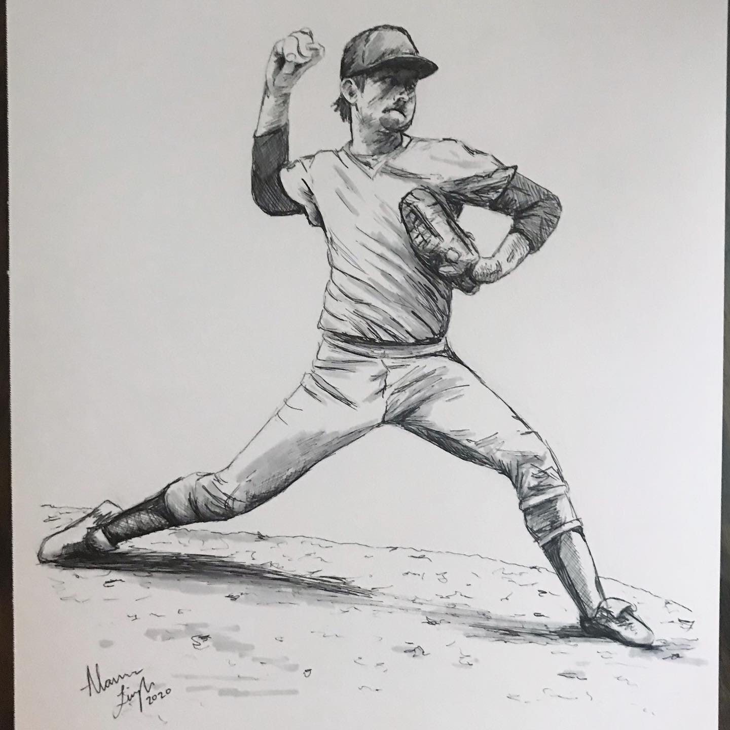 野球アート、野球選手、投手、野球の絵 - Etsy 日本