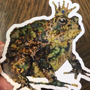 Frog Prince Magnets, Princess and the Frog Art, Watercolor Magnet, Frog Refrigerator Magnet