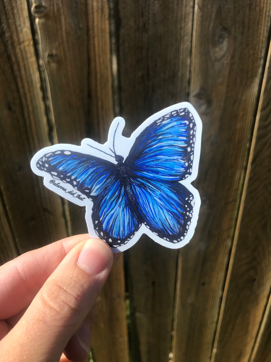 Blue Butterfly Stickers Butterfly Sticker Blue Butterflies Etsy