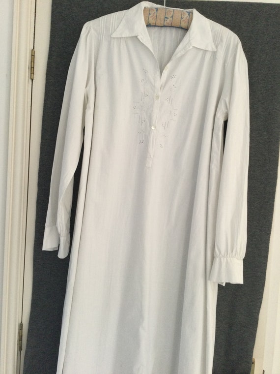 Beautiful antique French cotton nightshirt