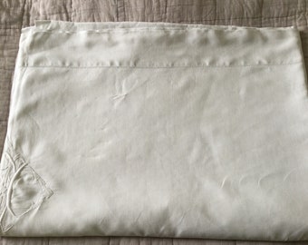 Antique French pure linen sheet in a very  large size