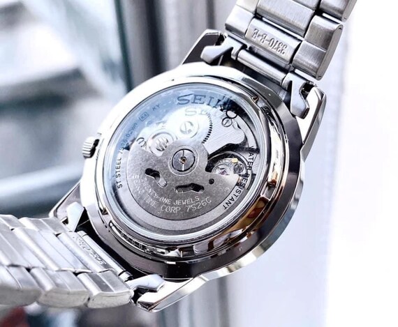 seiko 5 automatic black dial men's watch snke53k1