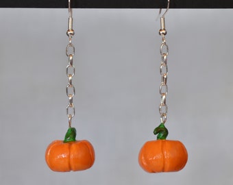 Clay Pumpkin Earrings