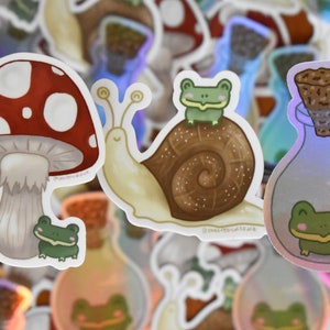 Frog Sticker Pack of 3 - Etsy