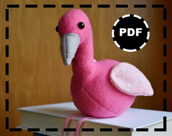 Sewing Pattern - Flamingo Plushie PDF - Instructions Included