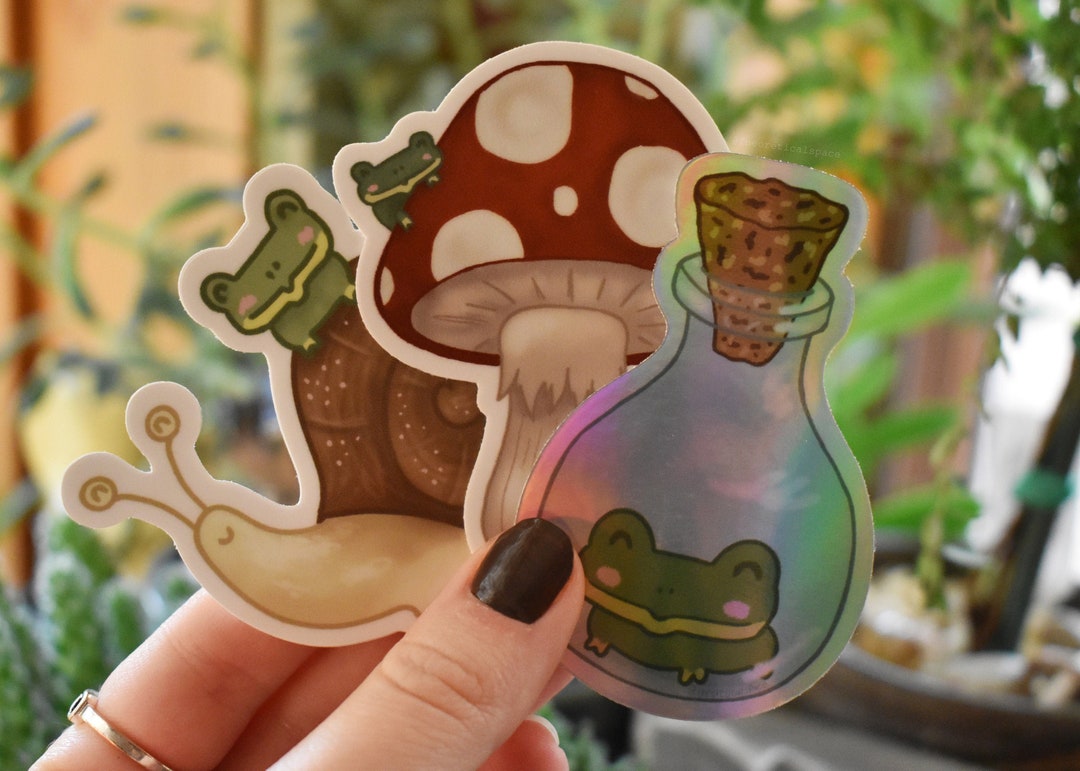 Frog Sticker Pack of 3 - Etsy