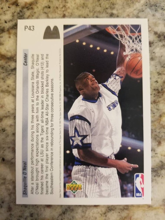 Shaquille O'neal 1992-93 Upper Deck Mcdonald's #P43 Rookie - Etsy