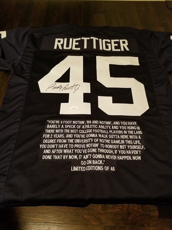 rudy notre dame jersey