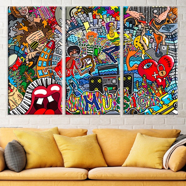 Modern Grafitti Poster Etsy