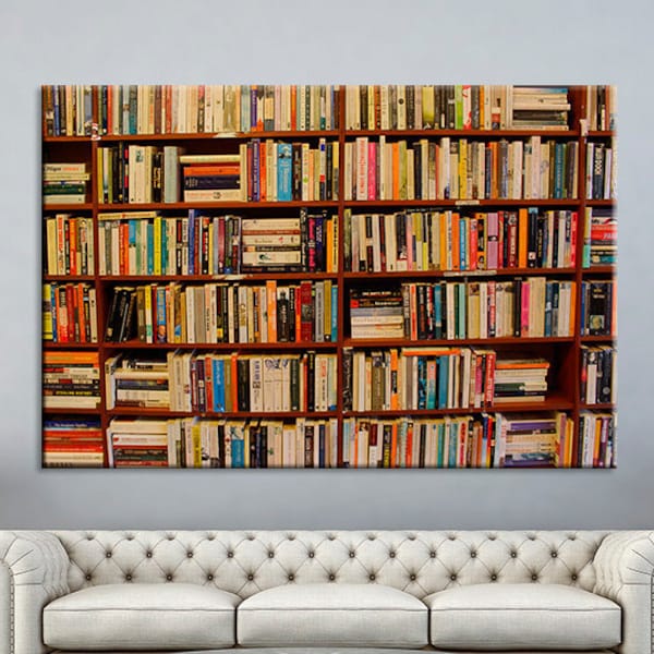 Library Wall Art Etsy