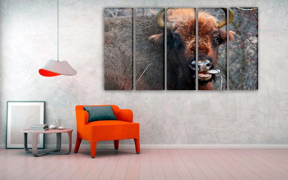 Bison Wall Art Bison Decor Bison Art Bison Canvas Bison Photo - Etsy